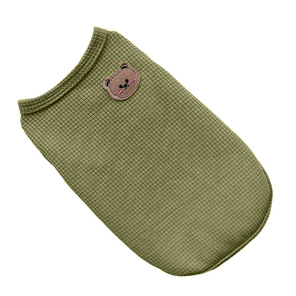 Ropa para mascotas gato perro chaleco multicolor waffle