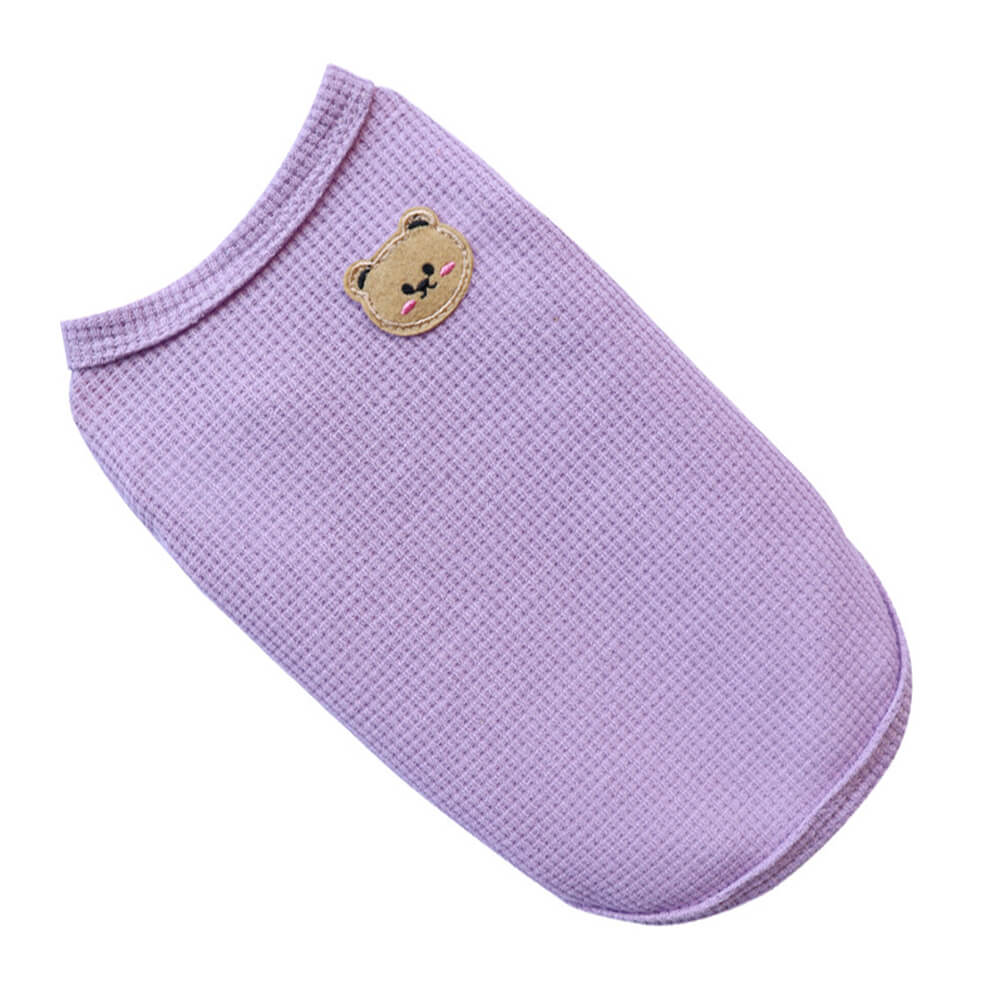 Ropa para mascotas gato perro chaleco multicolor waffle