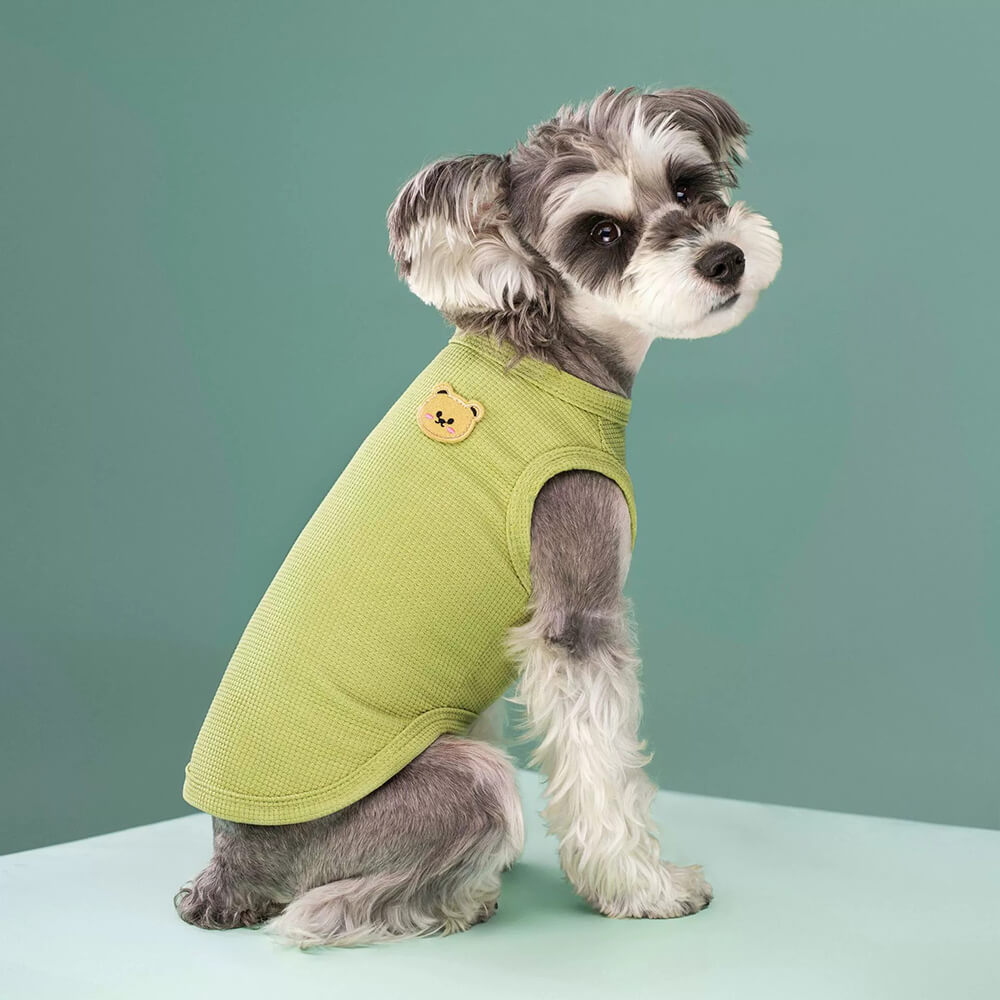 Ropa para mascotas gato perro chaleco multicolor waffle