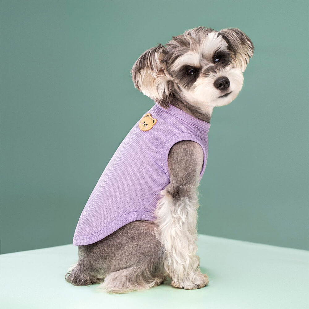 Ropa para mascotas gato perro chaleco multicolor waffle