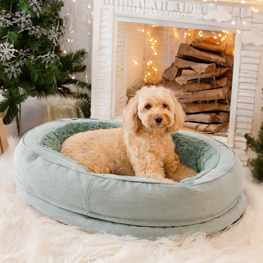 Hundebett - Donut-blue