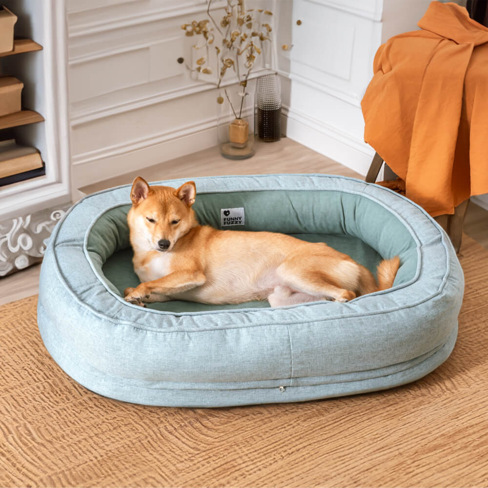 Hundebett - Donut-blue