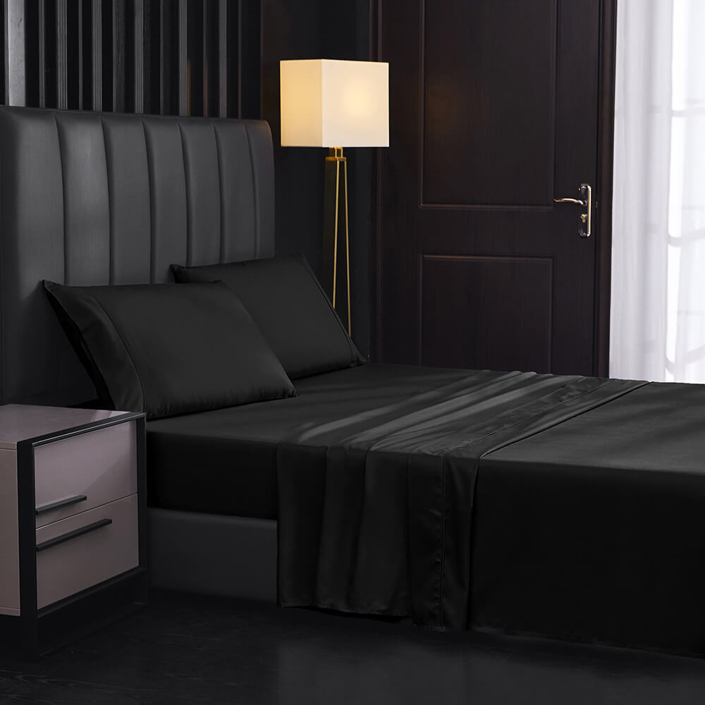 Sábana plana extra suave, funda de colchón ajustable resistente a encogimiento y desvanecimiento.
