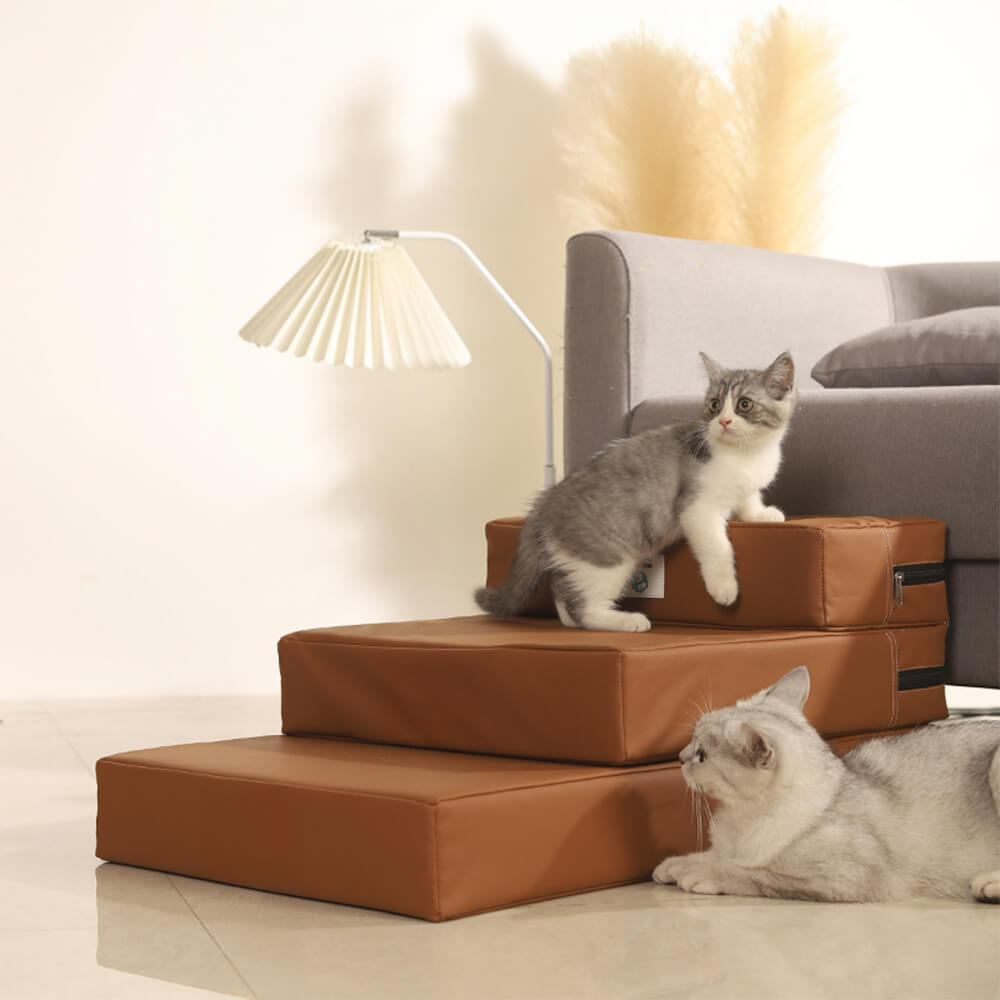 Waterproof Washable PU Leather Modular Multi-Level Pet Stairs1