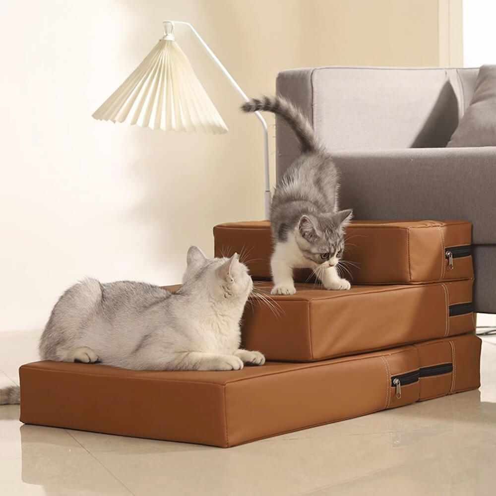 Waterproof Washable PU Leather Modular Multi-Level Pet Stairs1
