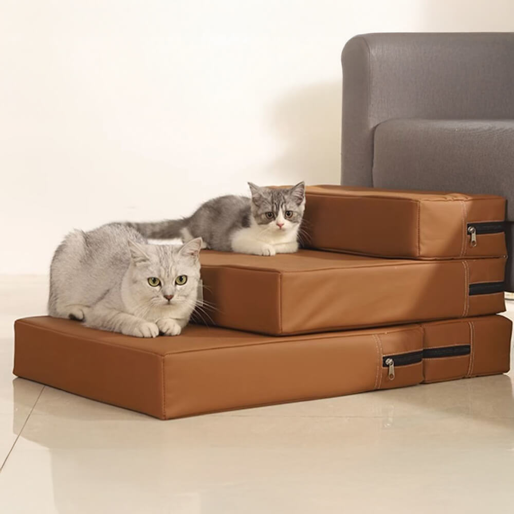 Waterproof Washable PU Leather Modular Multi-Level Pet Stairs1
