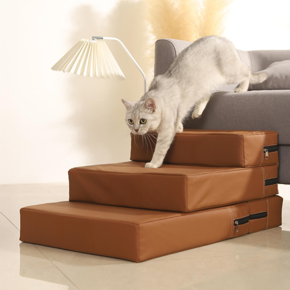 Waterproof Washable PU Leather Modular Multi-Level Pet Stairs1