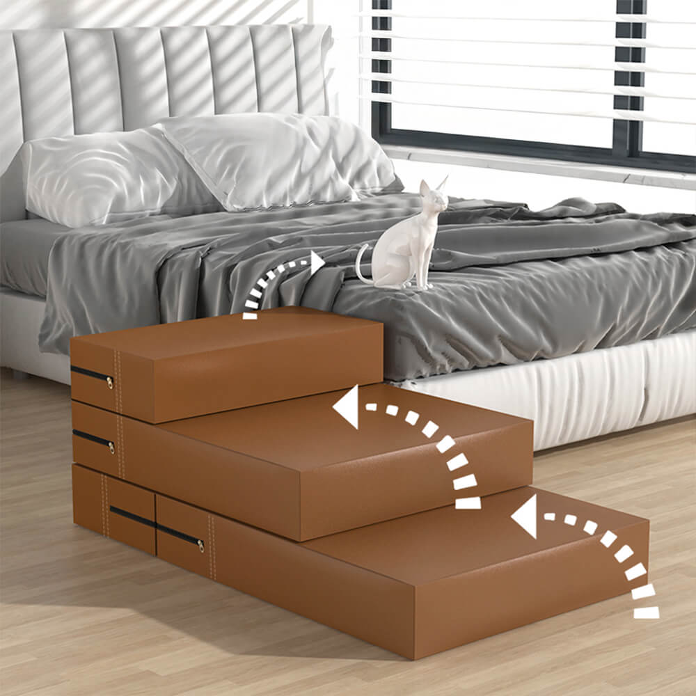 Waterproof Washable PU Leather Modular Multi-Level Pet Stairs1