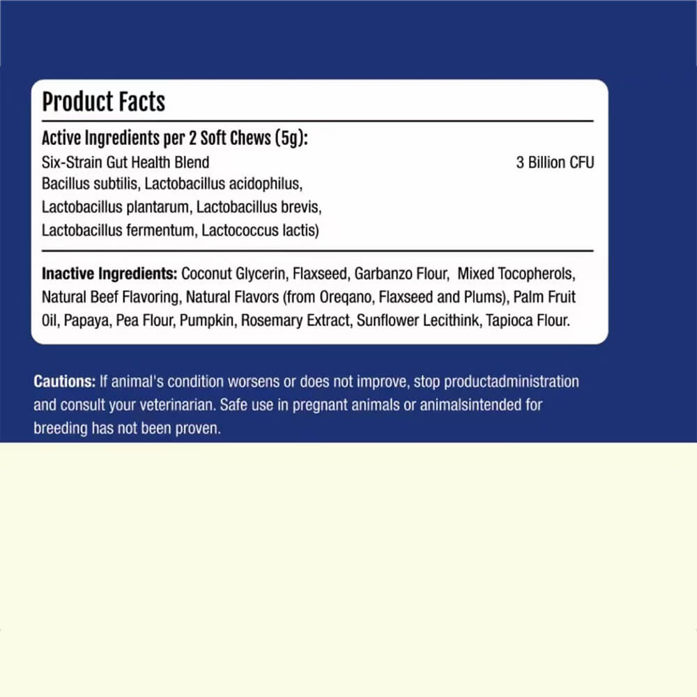 Dog Probiotic Soft Chews Support Digestive Health & Gut Flora Balance - 120 Count