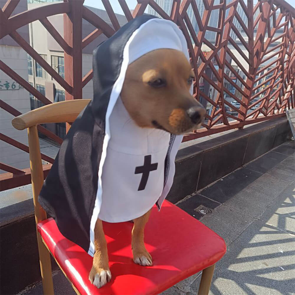 Costume de nonne d'Halloween Foulard drôle pour chien
