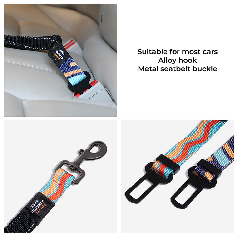 Ceinture de sécurité pour chien réglable et colorée12