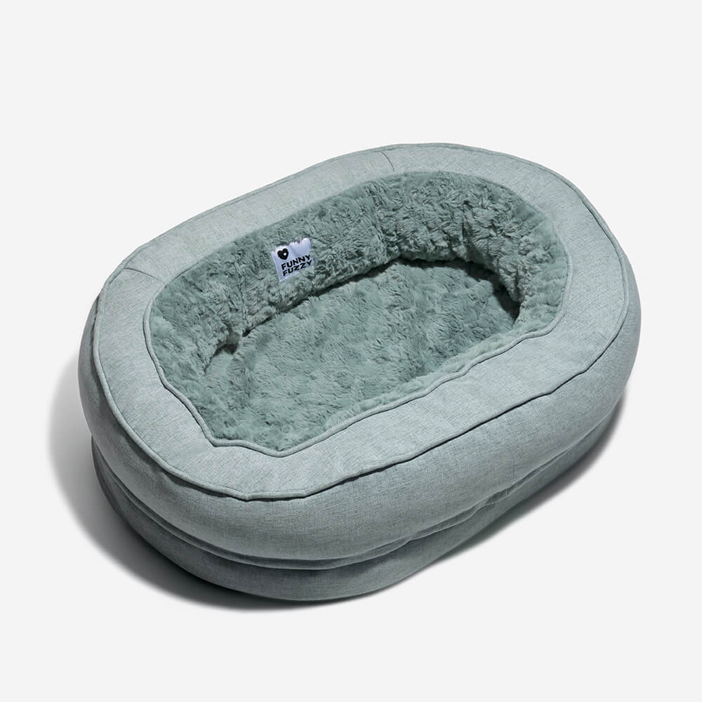 Hundebett - Donut-blue