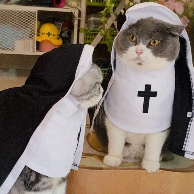 Costume de nonne d'Halloween Foulard drôle pour chien