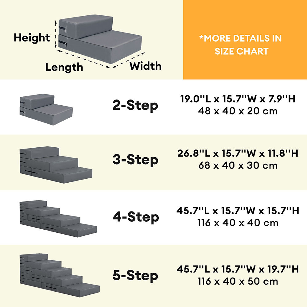 Waterproof Washable PU Leather Modular Multi-Level Pet Stairs1