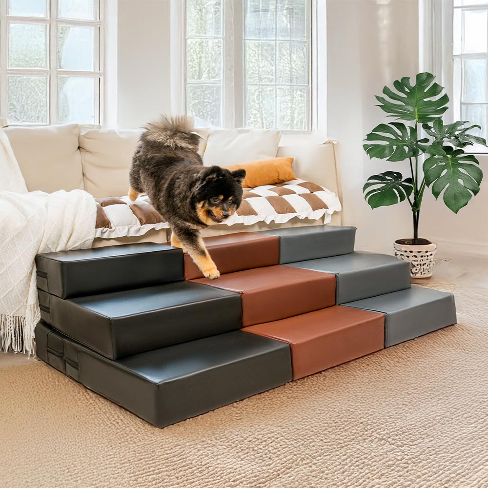 Waterproof Washable PU Leather Modular Multi-Level Pet Stairs1