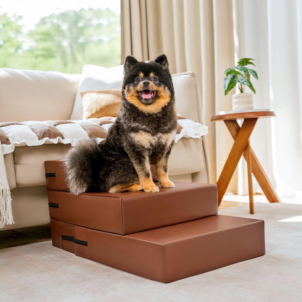 Waterproof Washable PU Leather Modular Multi-Level Pet Stairs1