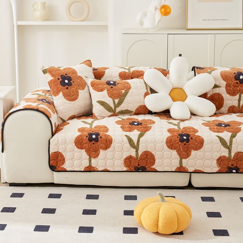 Couvre-sofa de mode Fleur d'Eden Protecteur de mobilier Housse de canapé