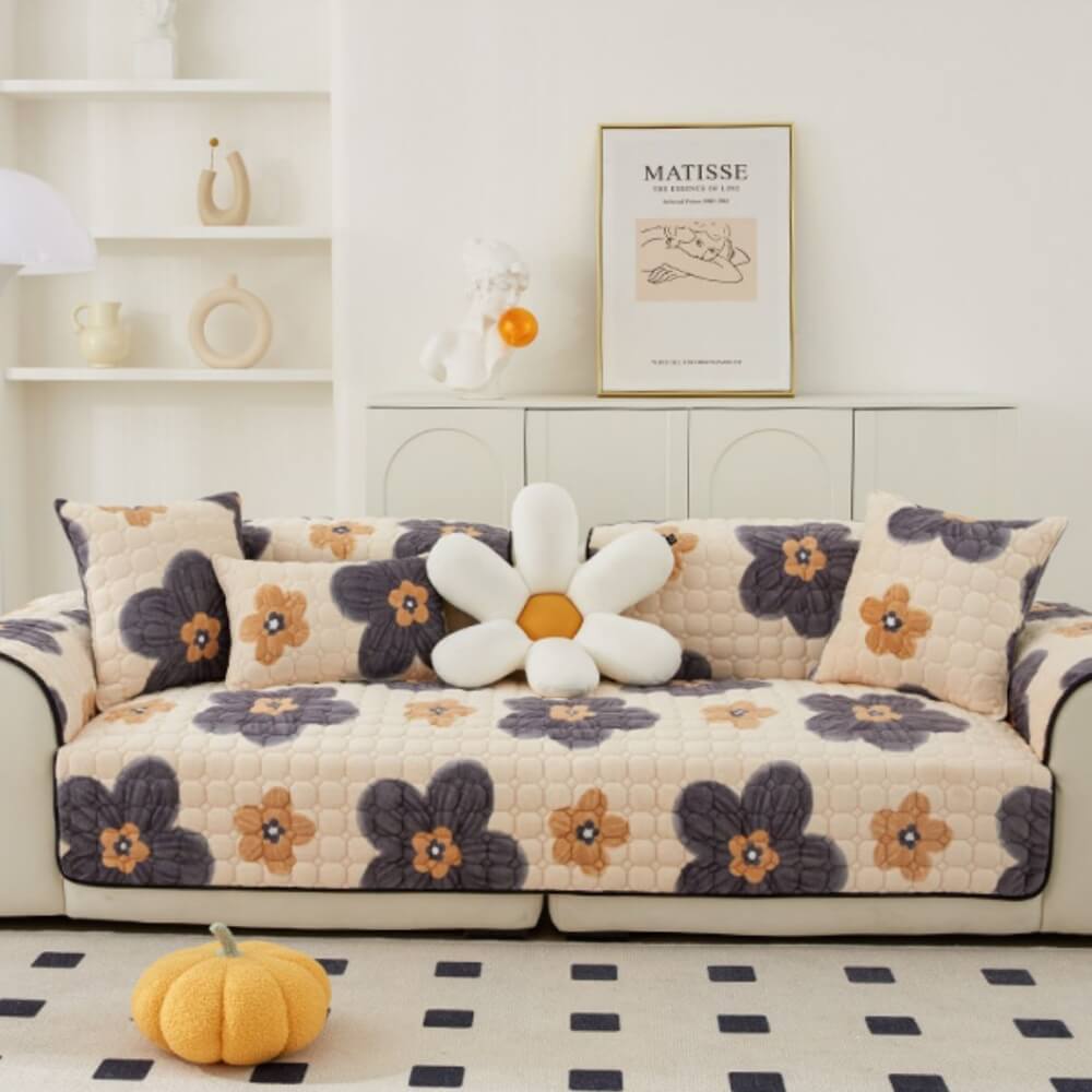 Couvre-sofa de mode Fleur d'Eden Protecteur de mobilier Housse de canapé