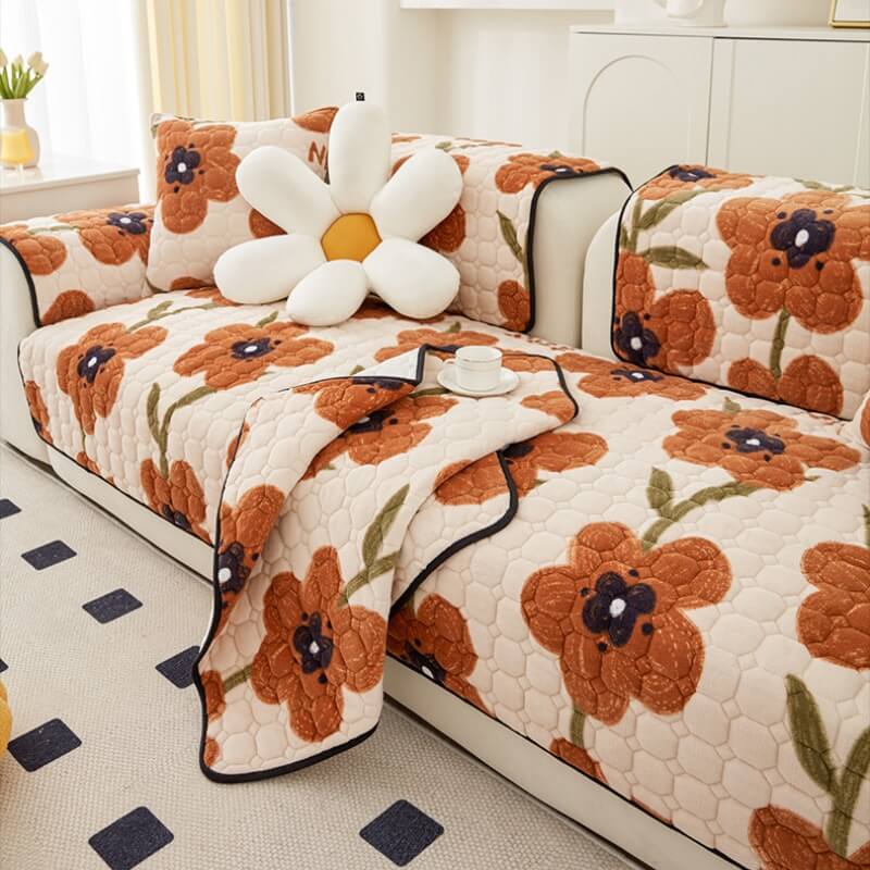 Couvre-sofa de mode Fleur d'Eden Protecteur de mobilier Housse de canapé