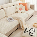 Vollständige Umwicklung Weiches Fleece Stretch Sofa Bezug